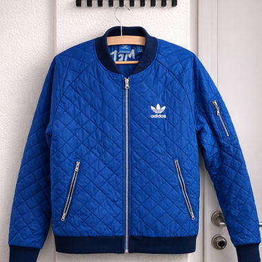 adidas gesteppte Jacke blau M