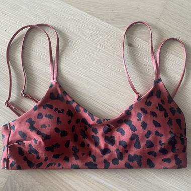H&M Haut de Bikini Léopard Rouge