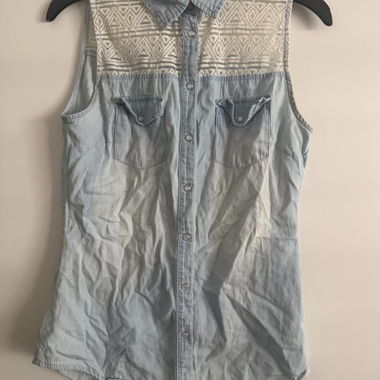 Jeans-Top ärmellos