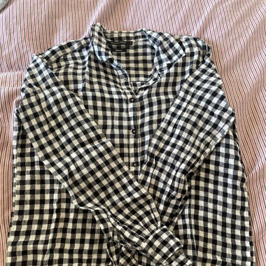 Chemise en lin à carreaux 