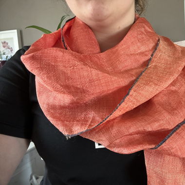 orange boho scarf