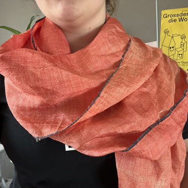 orange boho scarf