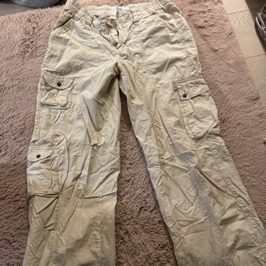 BDG Y2K Cargo Jeans white