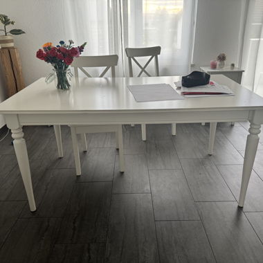 Tavolo da pranzo bianco allungabile