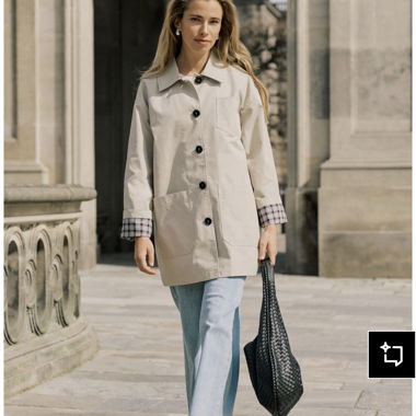 Kaffe Beige Short Coat