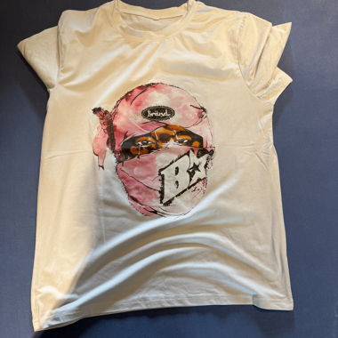 Weisses Print T-Shirt