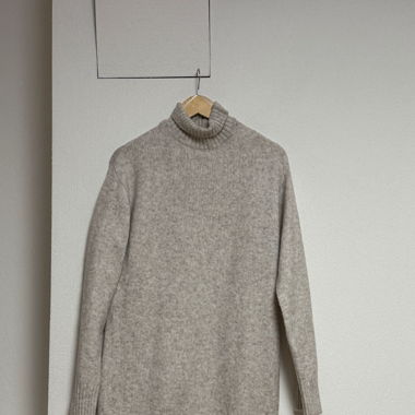 Pulloverkleid beige
