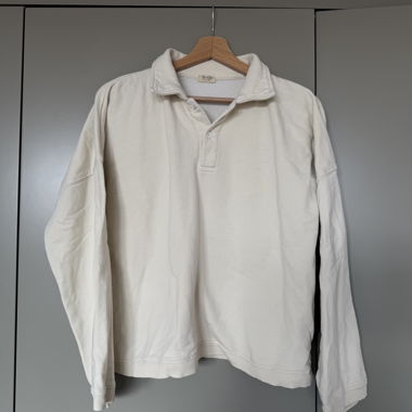 Polo bianco a maniche lunghe
