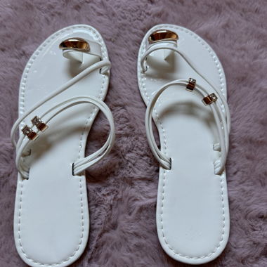 White Sandals Size 38