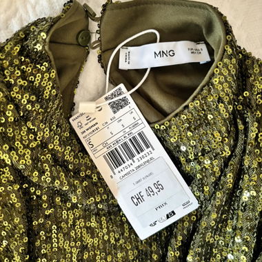 Haut pailleté vert