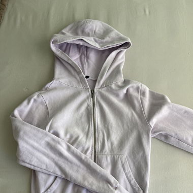 Subdued Cropped Zip Up Hoodie