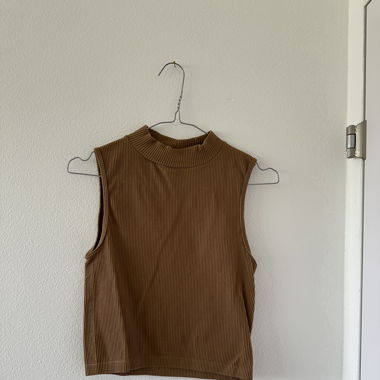 sleeveless turtle neck top