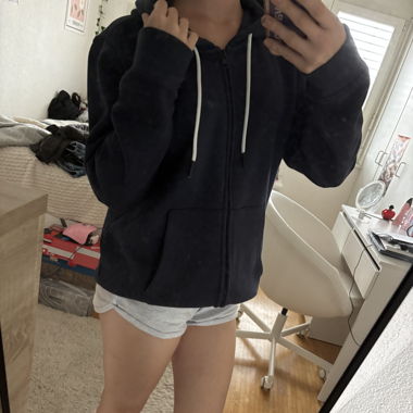 Felpa Kappa con zip blu navy