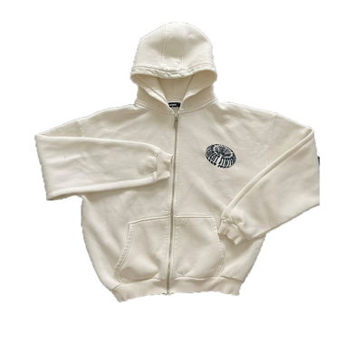 Statement clothing cream zip up