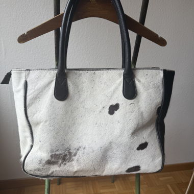 Vintage handgefertigte Echtleder-Satteltasche in Hellbraun