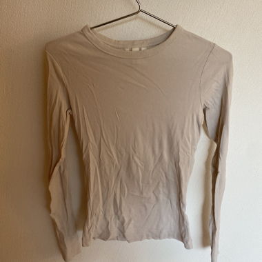 Beiges Langarmshirt Gr. S