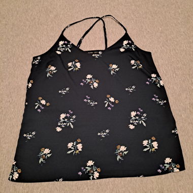 Dark blue floral top