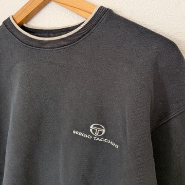 Sweat vintage Sergio Tacchini noir taille M