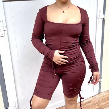 Burgundy jumpsuit