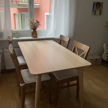 light dining table (Lisabo from IKEA)