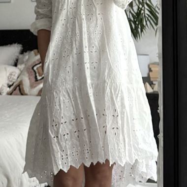 Zara Kleid Weiss mit Lochstickerei