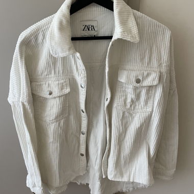 ZARA Cord Jacket white
