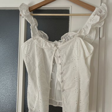 White Embroidered Top