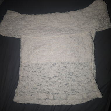 Top in pizzo bianco