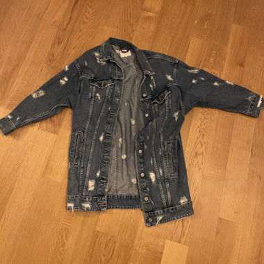 Jeans Jacke, Oberschenkellang