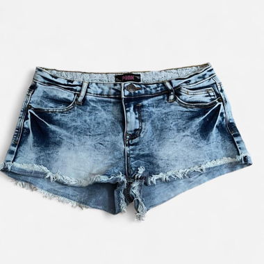 Pantaloncini in denim vintage con tasche a stelle