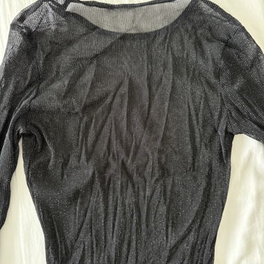 Longsleeve nero con glitter