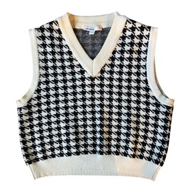 Gilet in maglia Subdued pied-de-poule