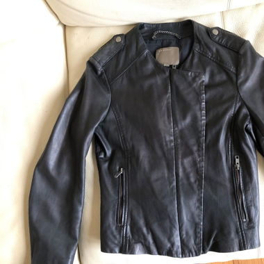 Coole Lederjacke MUUBAA LONDON Lamm schwarz 36/S