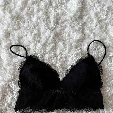 Black lace bralet