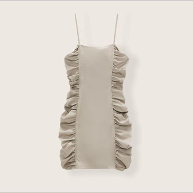 Abito in pelle drappeggiata Zara