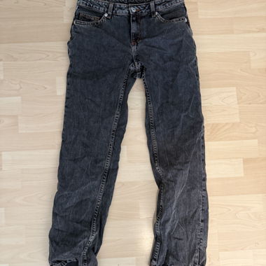 Jeans gris mi-hauteur