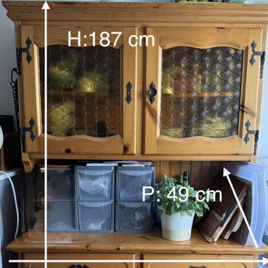 Buffet, vaisselier en pin massif 