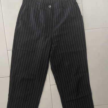 Black Pinstripe Pants