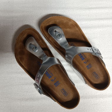 Birkenstock silber, Grösse 38