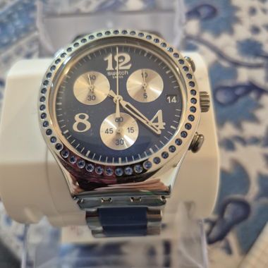 Montre Swatch Irony Chrono YCS553G bleue