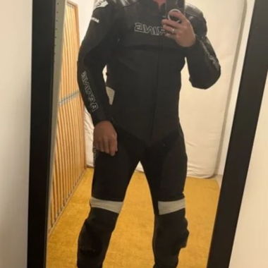 Tuta da moto nera Bering (L)