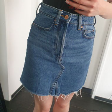 Gonna di jeans con frange