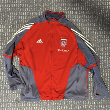 Adidas FC Bayern Trainingsjacke Rot / Grau Gr. L