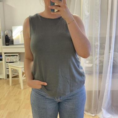 Graues ärmelloses Zara-Top Gr. M
