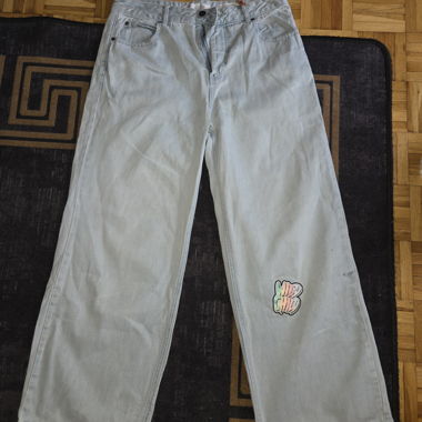 Sky Blue Jeans in Hemp Fiber