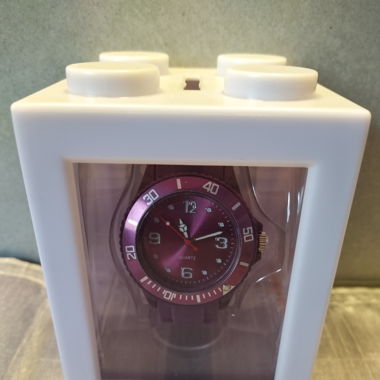 Silikon Uhr Dunkel Lila Box Lego Stein Kässeli _1