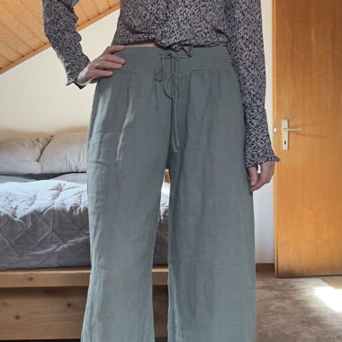 TODAY Leinenhose von S bis XL mit elastischem Bund