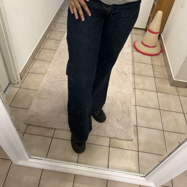 Jeans bootcut blu scuro
