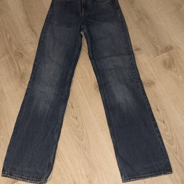 Blue Straight-Leg Jeans
