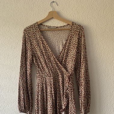 Robe à fleur longue manche